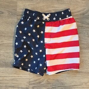 OP Kids Star and Stripe Swim Trunks - Red, White, Blue